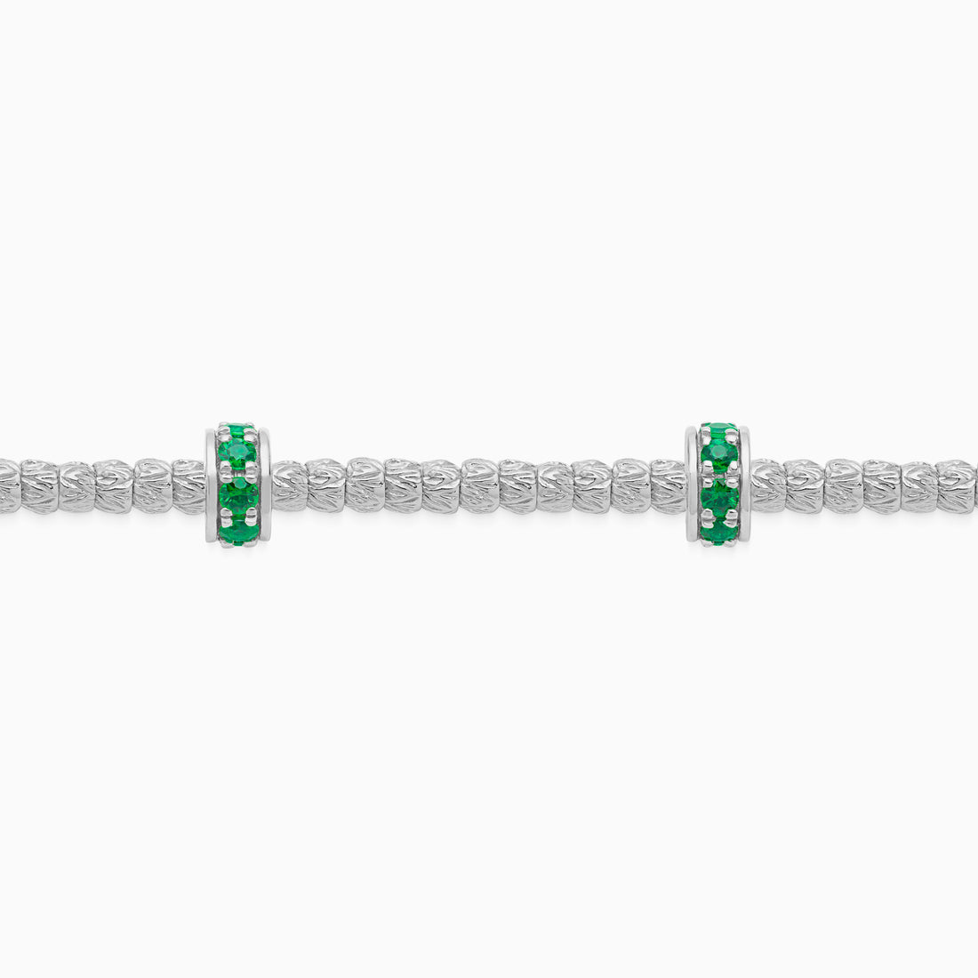 Emerald Botticelle Small Bracelet, White Gold