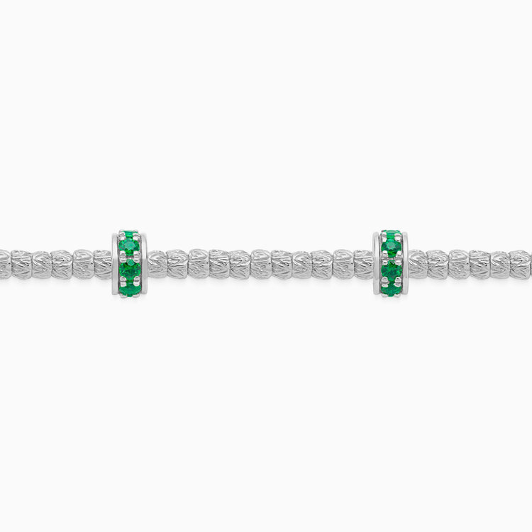 Emerald Botticelle Small Bracelet, White Gold