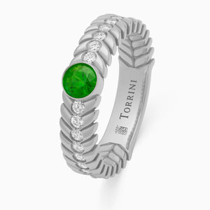 Emerald Alloro Big with diamonds, platinum