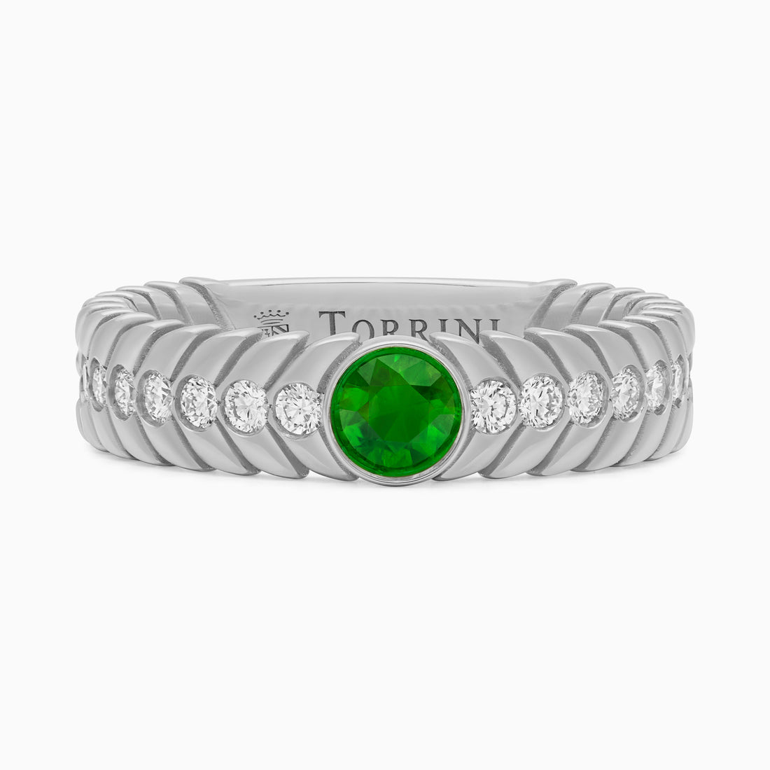 Emerald Alloro Big with diamonds, platinum