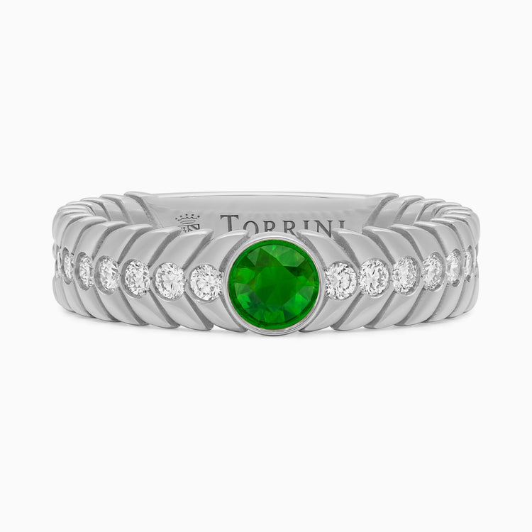 Emerald Alloro Big with diamonds, platinum