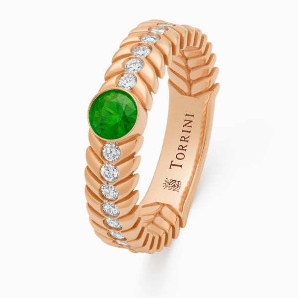 Emerald Alloro Big with diamonds, rose gold
