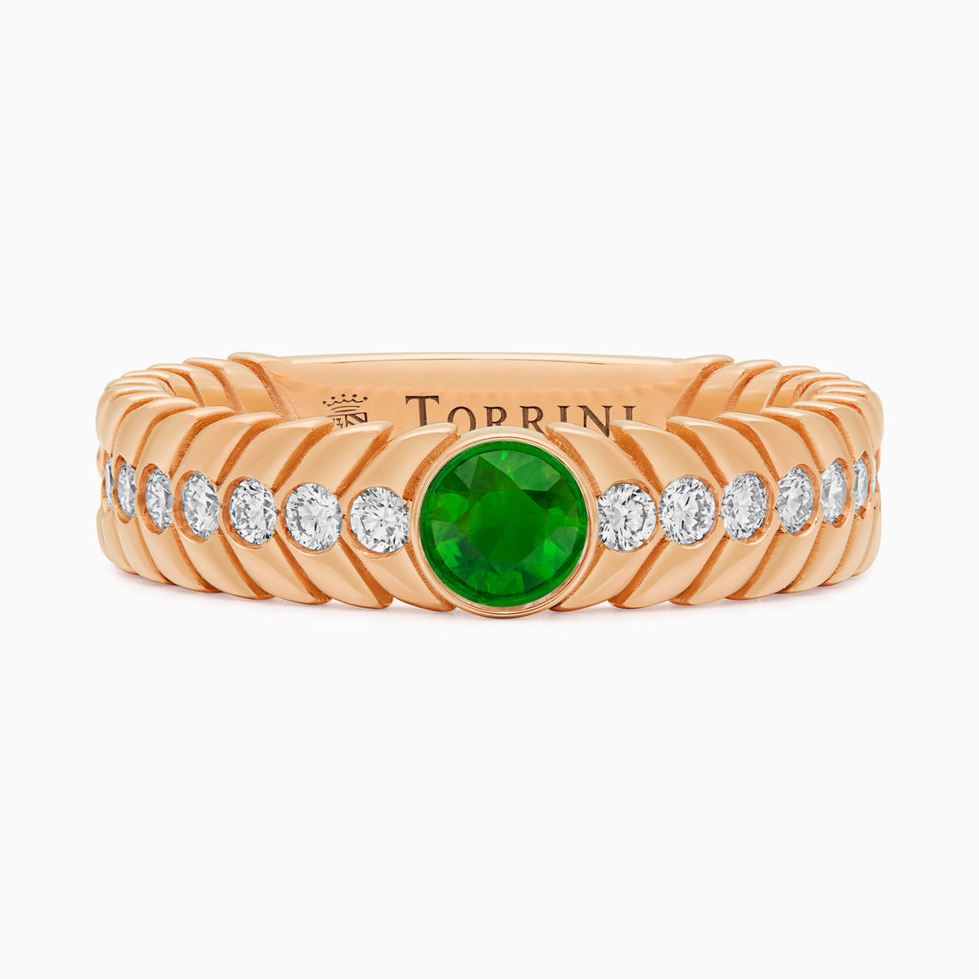 Emerald Alloro Big with diamonds, rose gold