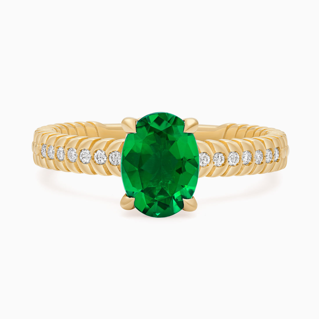 Emerald Alloro Griffe Large, yellow gold