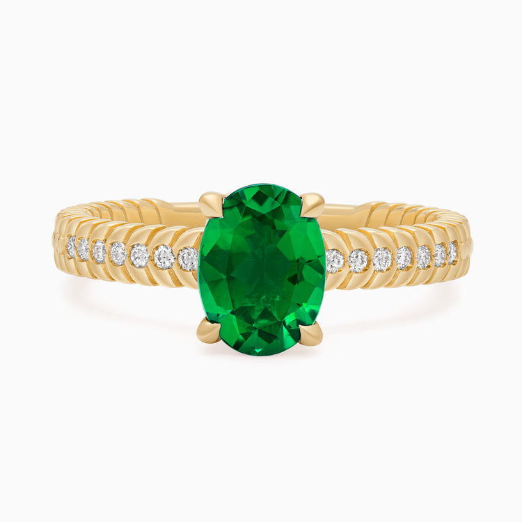 Emerald Alloro Griffe Large, yellow gold