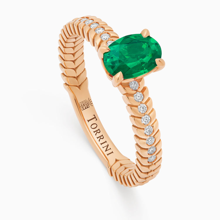 Emerald Alloro Griffe Medium, rose gold