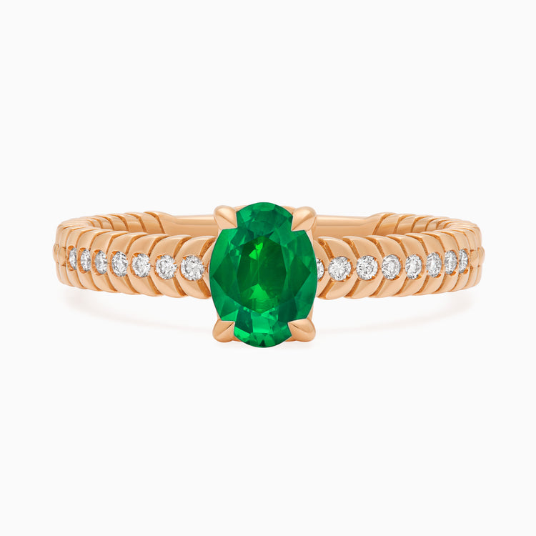 Emerald Alloro Griffe Medium, rose gold