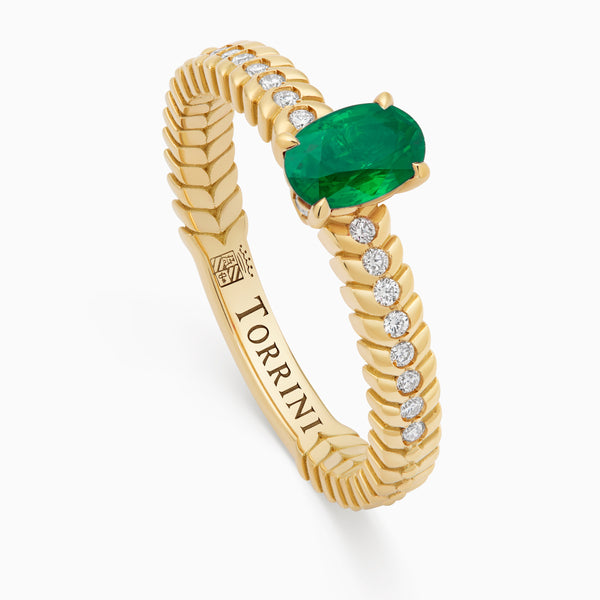 Emerald Alloro Griffe Small, yellow gold