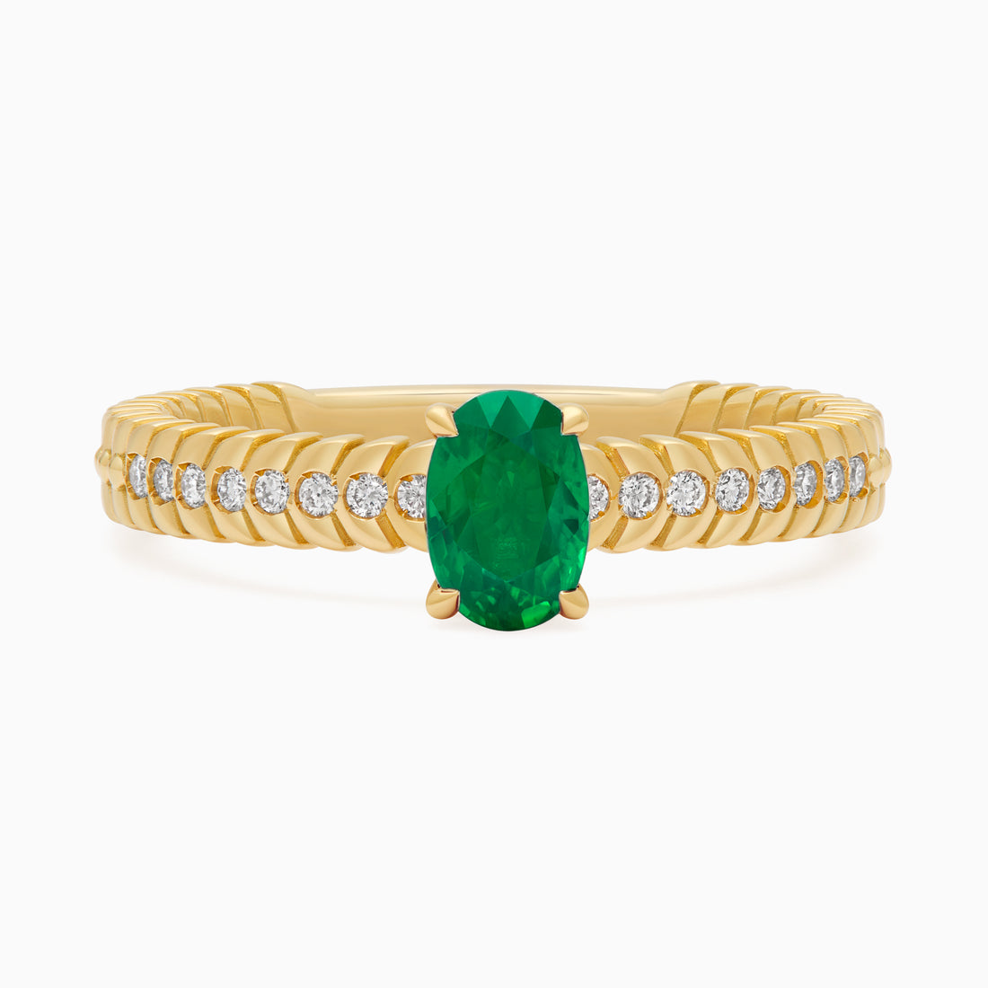 Emerald Alloro Griffe Small, yellow gold