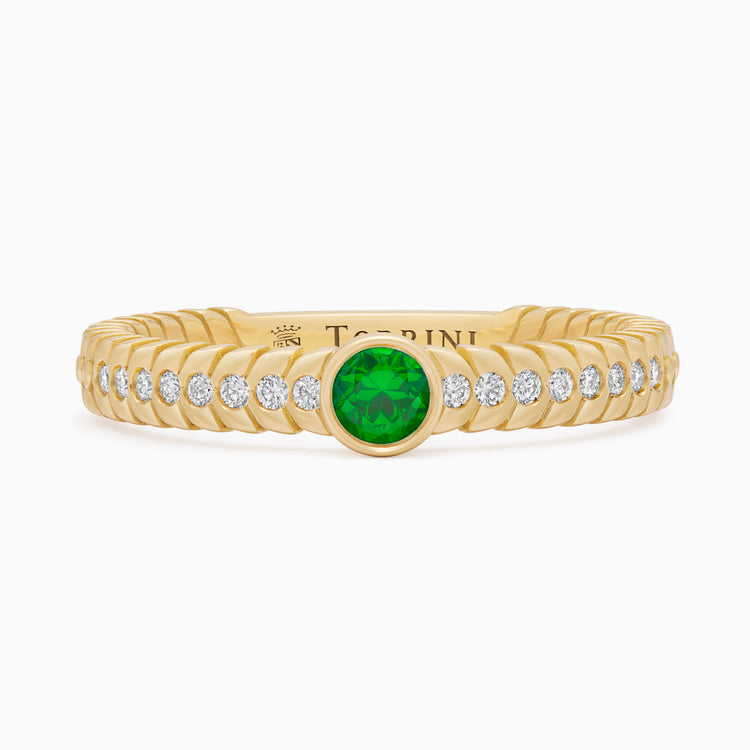 Emerald Alloro Classic Oversize, yellow gold