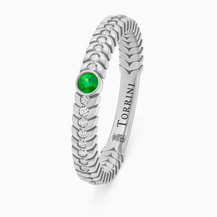 Emerald Alloro Classic with diamonds, platinum
