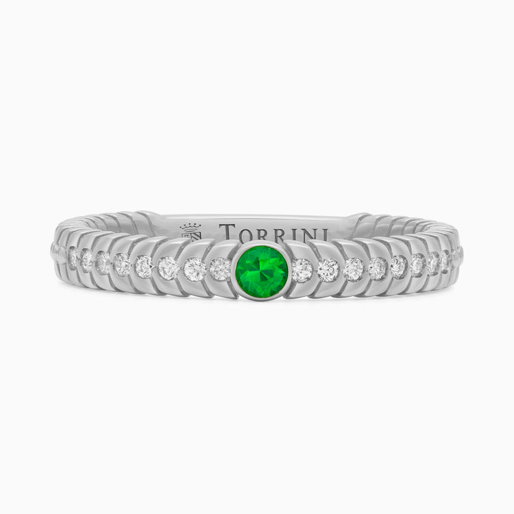 Emerald Alloro Classic with diamonds, platinum