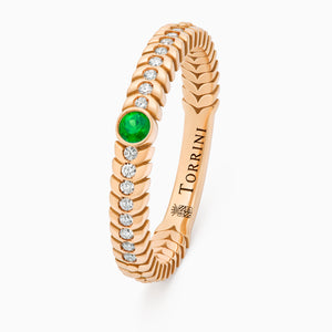 Emerald Alloro Classic with diamonds, rose gold
