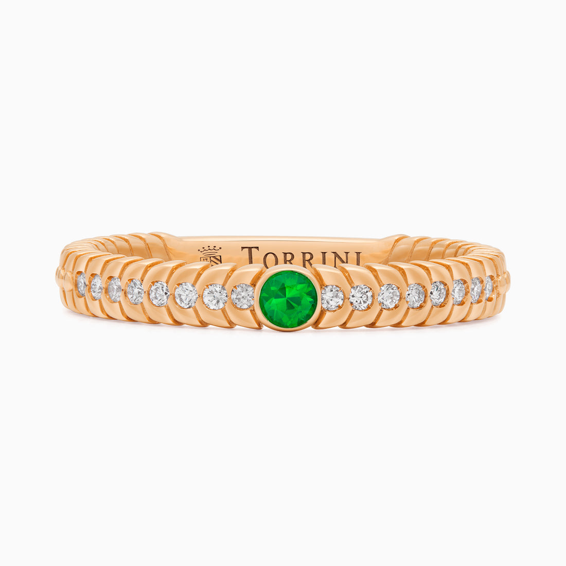 Emerald Alloro Classic with diamonds, rose gold