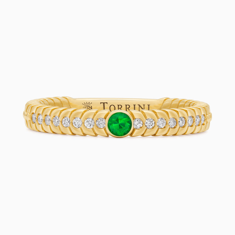 Emerald Alloro Classic with diamonds, yellow gold