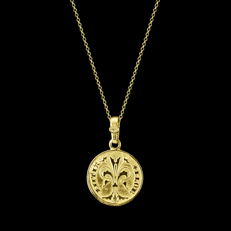 Gold Florin Coin Necklace / Pendant