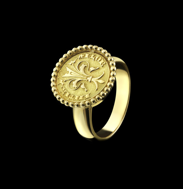 Gold Florin Coin Ring