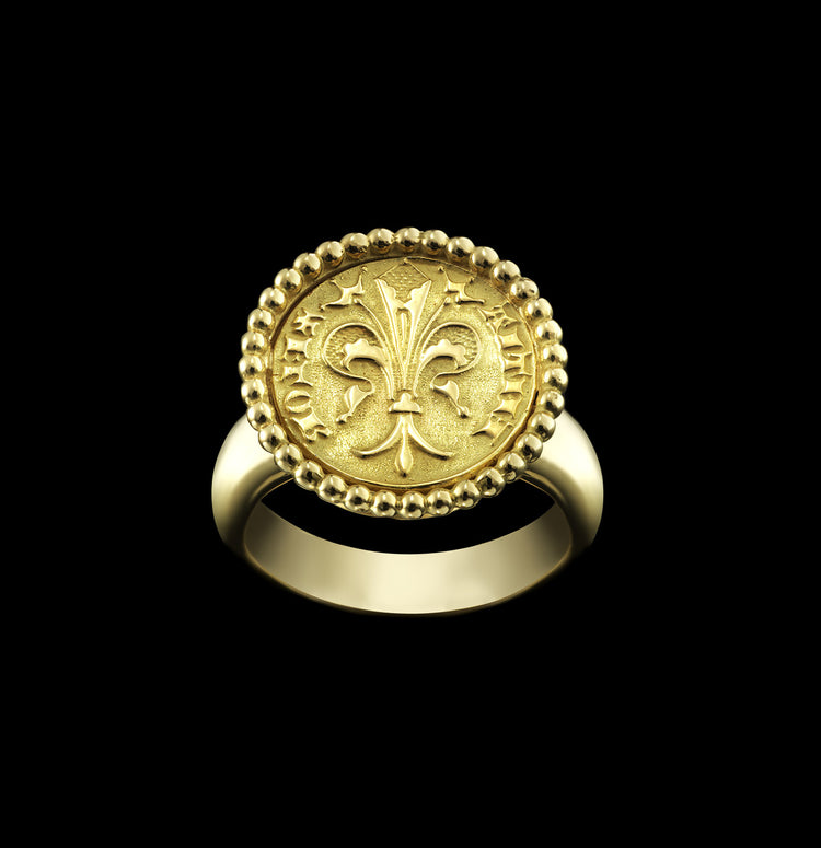 Gold Florin Coin Ring