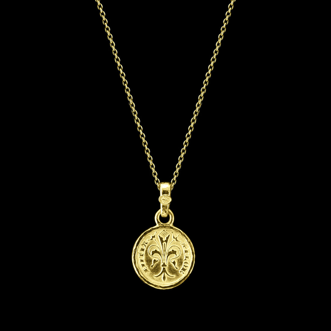 Gold Quarter of Florin Coin Necklace / Pendant