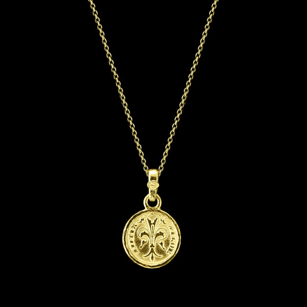 Gold Quarter of Florin Coin Necklace / Pendant