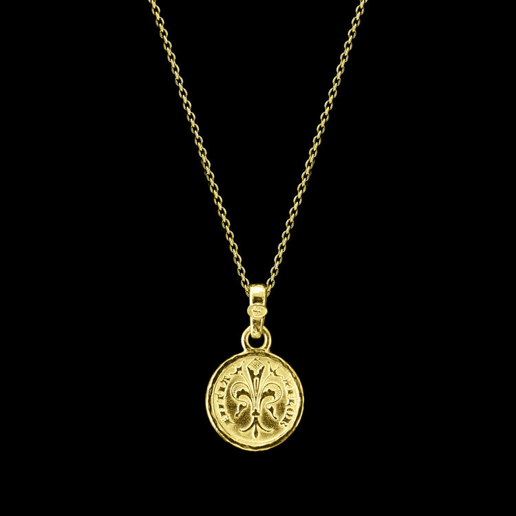 Gold Quarter of Florin Coin Necklace / Pendant