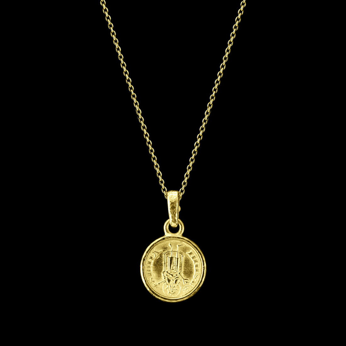 Gold Quarter of Florin Coin Necklace / Pendant
