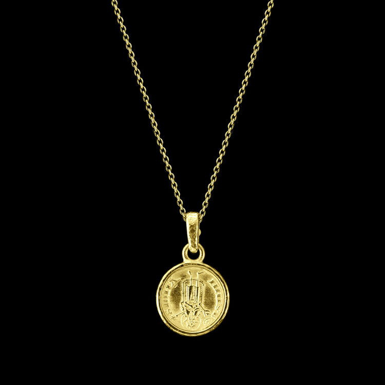 Gold Quarter of Florin Coin Necklace / Pendant