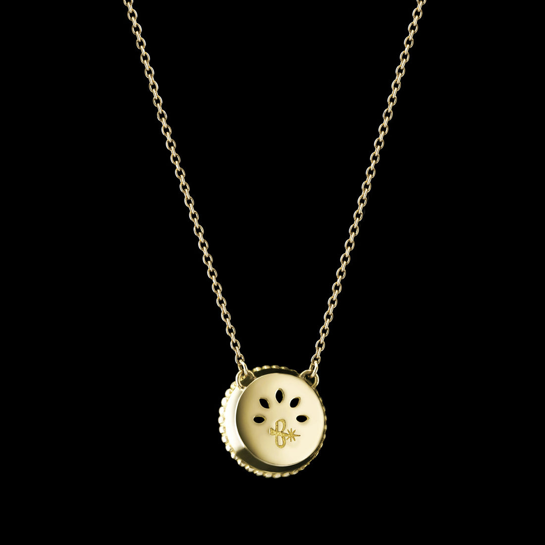 Gold Quarter of Florin Coin Necklace Perles