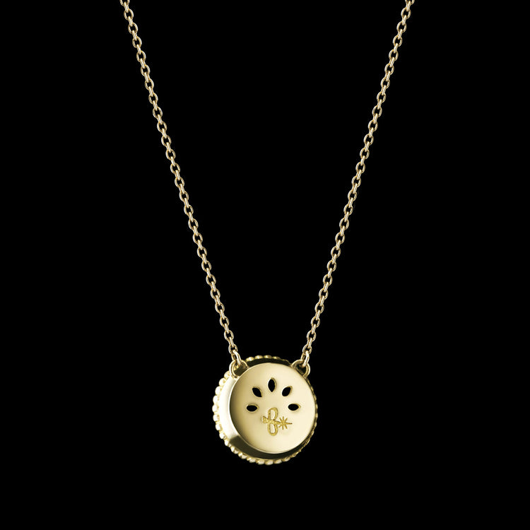 Gold Quarter of Florin Coin Necklace Perles