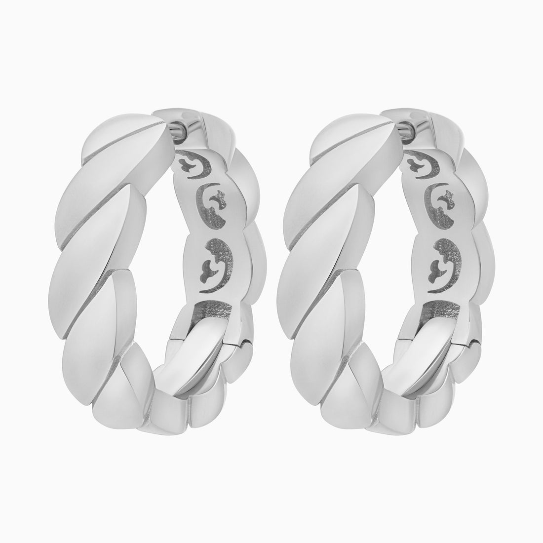 Onda Earrings, Platinum