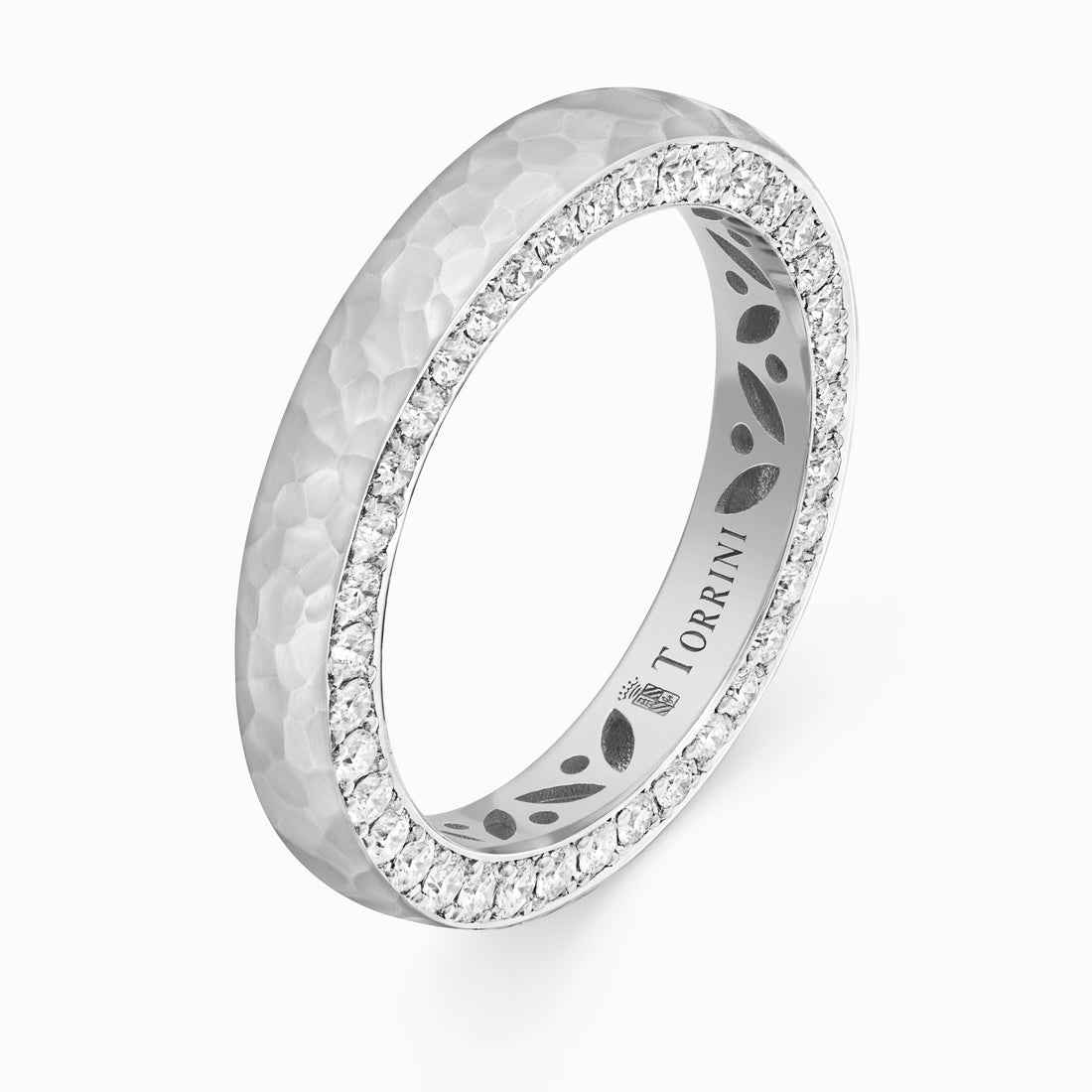 Torrini Classic Ring with Diamonds, 3.5mm – Double Row, Platinum