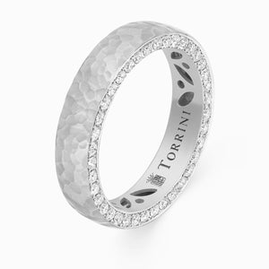 Torrini Classic Ring with Diamonds, 5mm – Double Row, Platinum