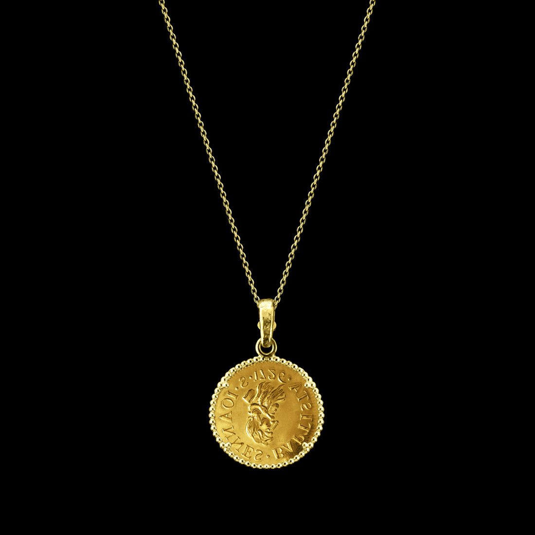 Florentine Gold Coin Necklace / Pendant, Pure Gold