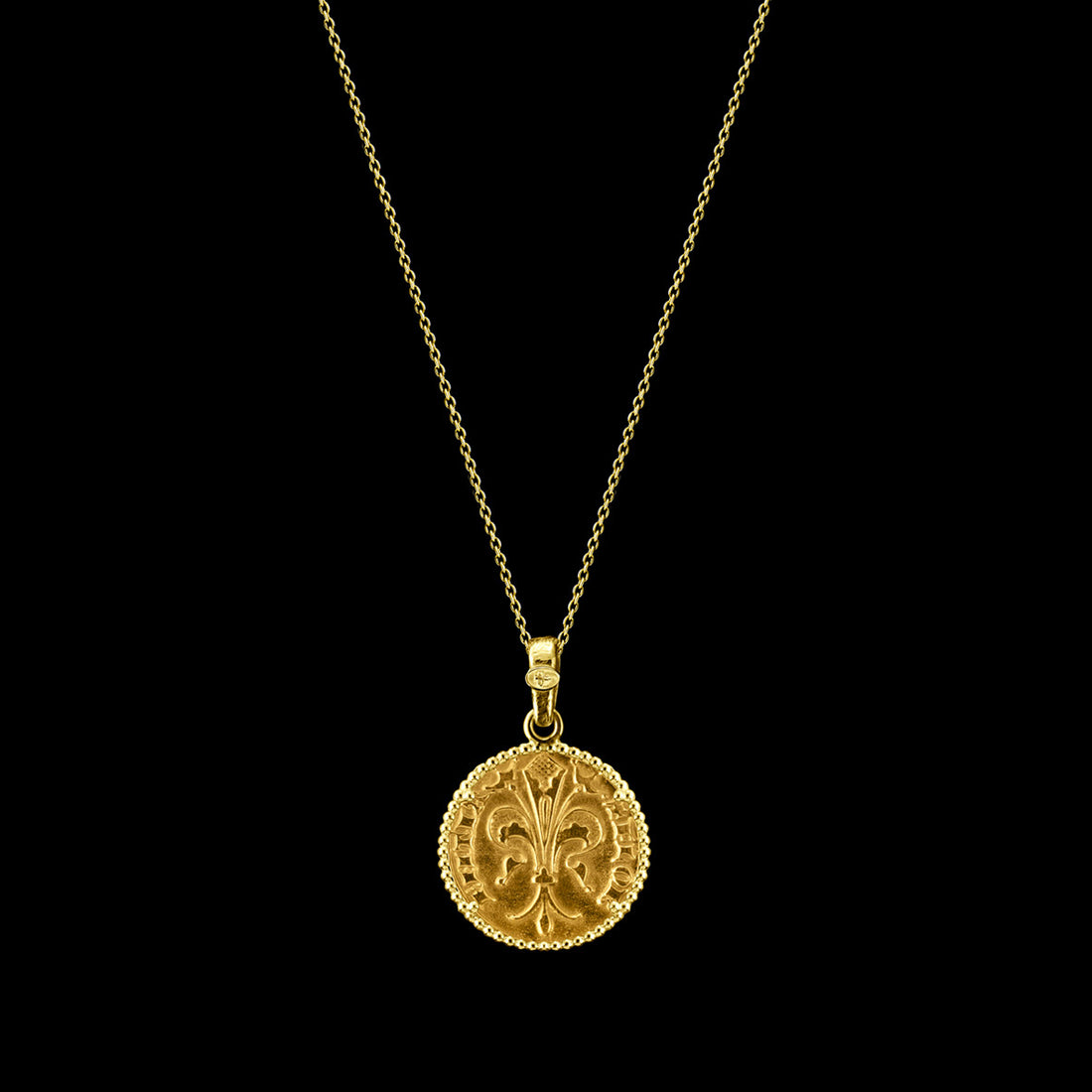 Gold Quarter of Florin Coin Necklace / Pendant, Pure Gold