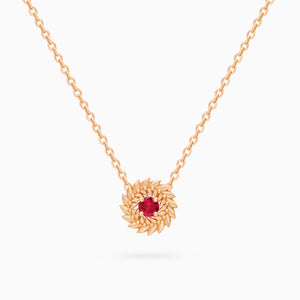 Ruby Alloro Small Necklace, Rose Gold