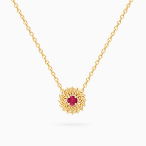 Ruby Alloro Small Necklace, Yellow Gold