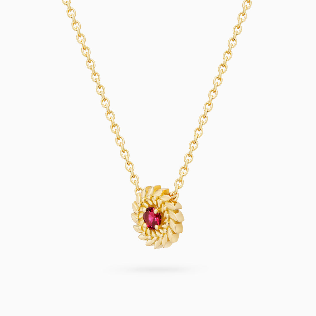 Ruby Alloro Small Necklace, Yellow Gold