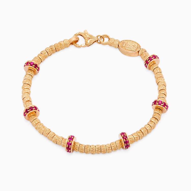 Ruby Botticelle Medium Bracelet, Rose Gold