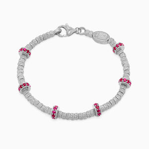 Ruby Botticelle Medium Bracelet, White Gold