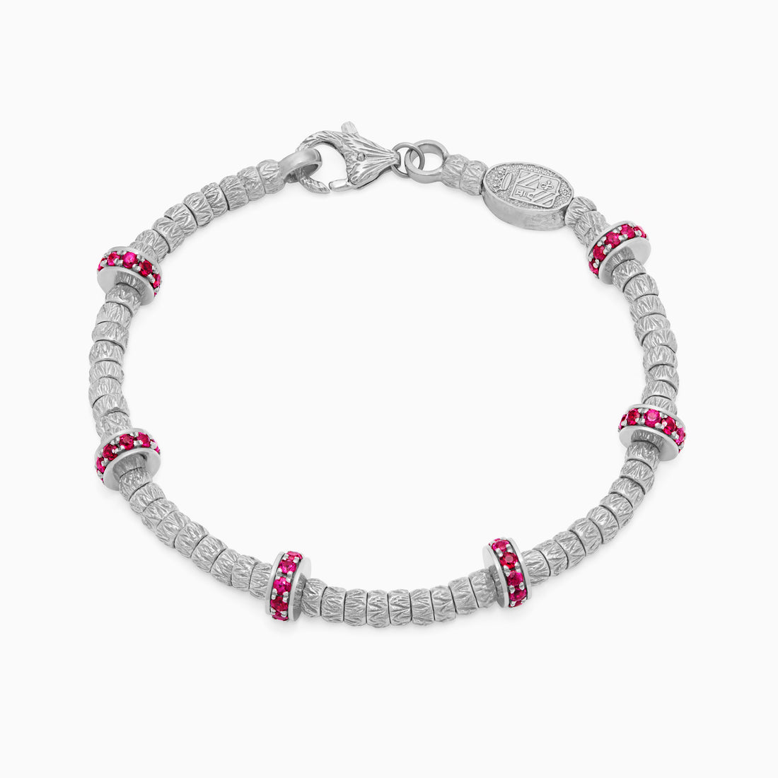 Ruby Botticelle Medium Bracelet, White Gold