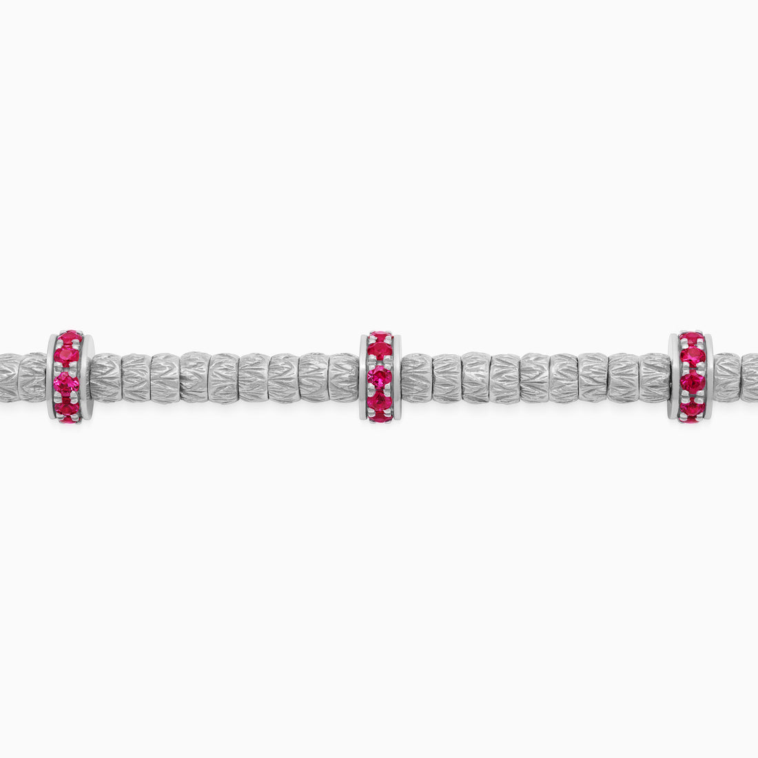 Ruby Botticelle Medium Bracelet, White Gold