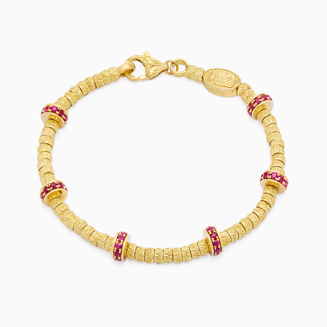 Ruby Botticelle Medium Bracelet, Yellow Gold