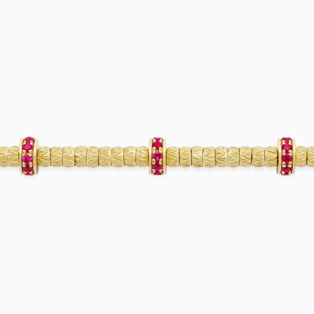 Ruby Botticelle Medium Bracelet, Yellow Gold