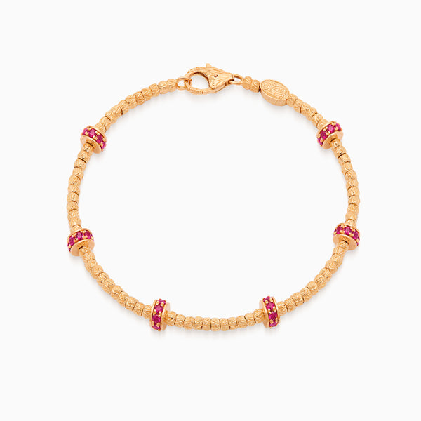 Ruby Botticelle Small Bracelet, Rose Gold