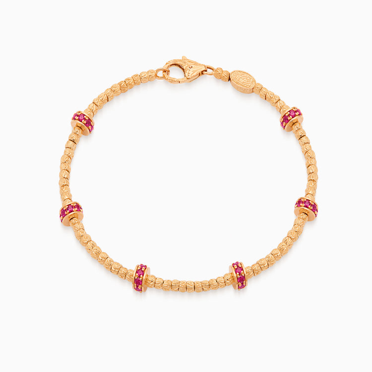 Ruby Botticelle Small Bracelet, Rose Gold
