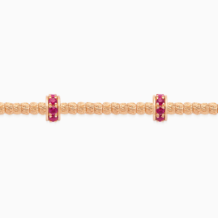 Ruby Botticelle Small Bracelet, Rose Gold