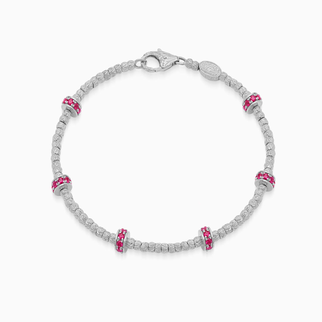 Ruby Botticelle Small Bracelet, White Gold