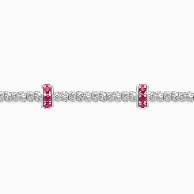 Ruby Botticelle Small Bracelet, White Gold