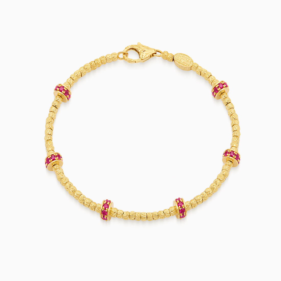 Ruby Botticelle Small Bracelet, Yellow Gold