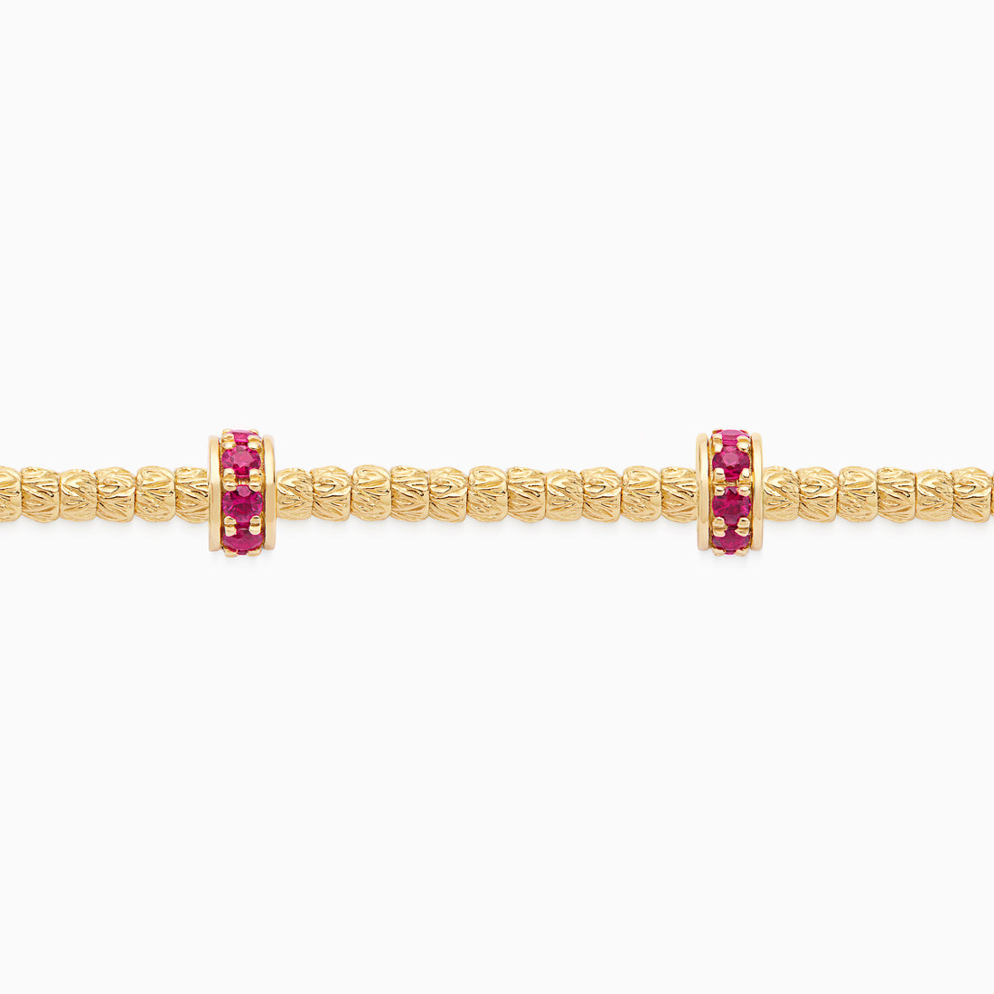 Ruby Botticelle Small Bracelet, Yellow Gold